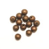 Strasspärlor runda, 10 mm, Kopparröd, 10 st