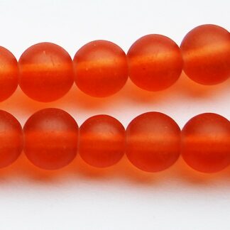 Runda frostade, 10 mm, Orange, 10 st
