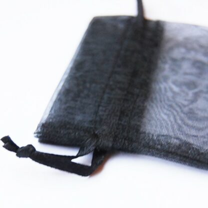 Organza påsar, 7 x 9 mm, Svart, 1 st - Bild 2