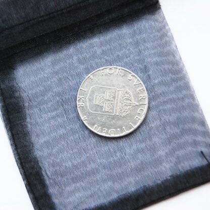 Organza påsar, 7 x 9 mm, Svart, 1 st - Bild 3