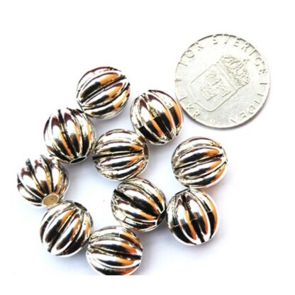 Akrylpärlor små pumpor, 13.5 mm, Antik silver, 10 st - Bild 3