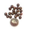 Strasspärlor runda, 8 mm, Kopparröd, 10 st - Bild 3