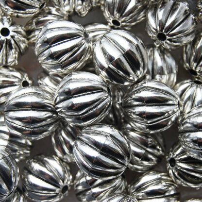 Akrylpärlor stora pumpor, 22 x 21.5 mm, Antik silver, 3 st - Bild 3