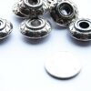 Akrylpärlor donut, 25 x 9 mm, Antik silver, 3 st - Bild 2