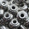 Akrylpärlor donut, 25 x 9 mm, Antik silver, 3 st - Bild 3