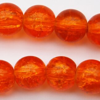 Runda krackelerade, 10 mm, Orange, 10 st