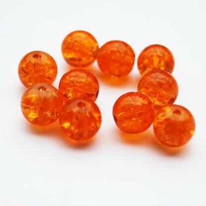 Runda krackelerade, 10 mm, Orange, 10 st - Bild 3