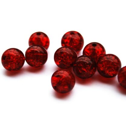 Runda krackelerade, 10 mm, Mörkröd, 10 st - Bild 3