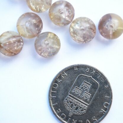 Runda krackelerade, 10 mm, Beige, 10 st - Bild 2