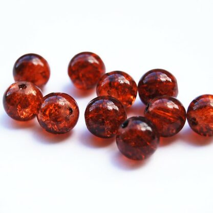 Runda krackelerade, 10 mm, Brun, 10 st - Bild 3