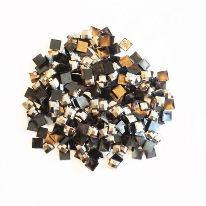 Resin Cabochons, 5 x 5 mm, Silver, 10 g