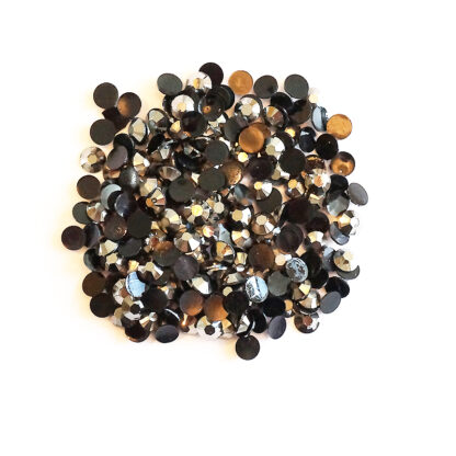 Resin Cabochons, 6 x 2 mm, Silver, 10 g