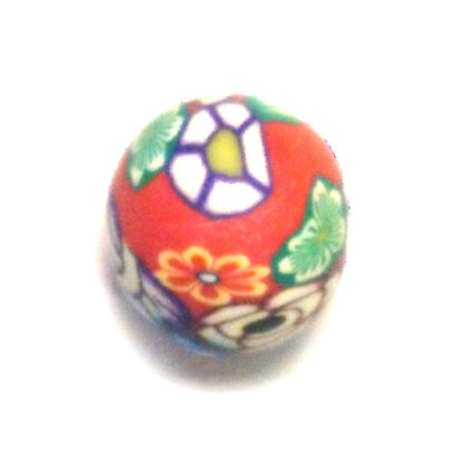 Fimo mönstrad, 20 mm, Blandad, 1 st