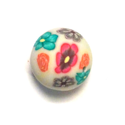 Fimo mönstrad, 20 mm, Blandad, 1 st