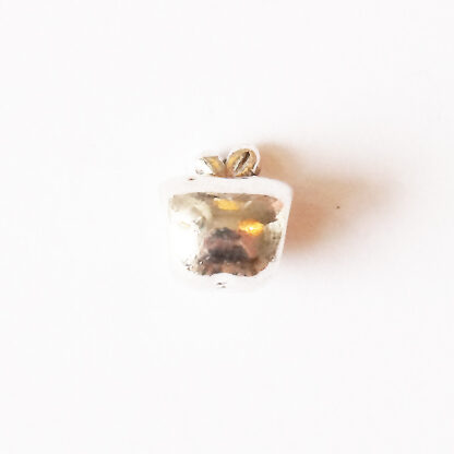 Berlock äpple, 11 x 8 mm, Antik silver, 1 st