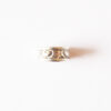 Berlock rund med hjärta, 8 x 5 mm, Antik silver, 1 st