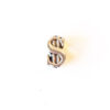 Berlock dollartecken, 12 x 7 mm, Antik silver, 1 st