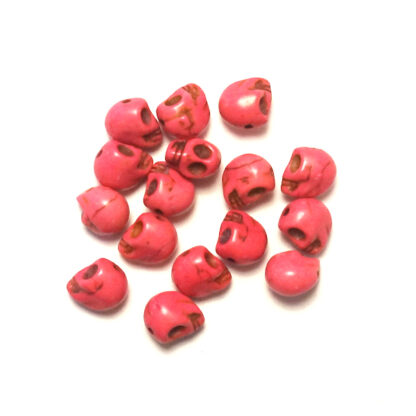 Syntet pärlor, döskallar, 9 x 7 mm, Rosa, 20 st