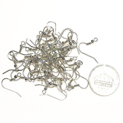 Örhänge fiskkrok, 18 x 0.8 mm, Antik silver, 50 st - Bild 2