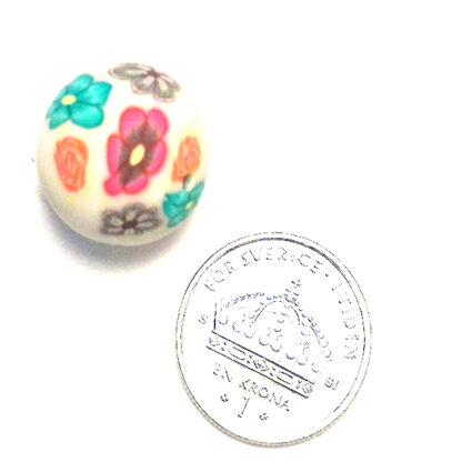Fimo mönstrad, 20 mm, Blandad, 1 st - Bild 2