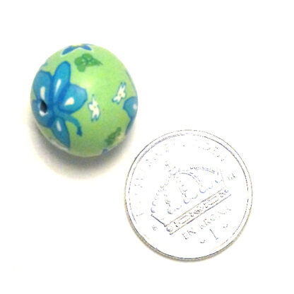 Fimo mönstrad, 20 mm, Blandad, 1 st - Bild 2