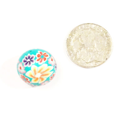 Fimo mönstrad, 20 mm, Blandad, 1 st - Bild 2
