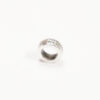 Berlock rund med fjädermönster, 7 x 3.5 mm, Antik silver, 1 st - Bild 2