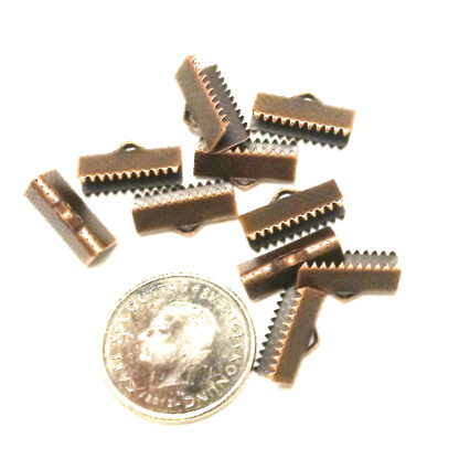 Avslutsdel, 16 x 8 x 5 mm, Kopparröd, 10 st - Bild 2
