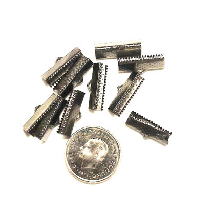 Avslutsdel, 20 x 8 x 5 mm, Svart plated, 10 st - Bild 2