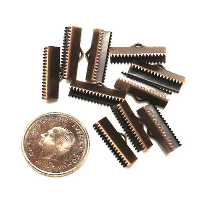 Avslutsdel, 20 x 8 x 5 mm, Kopparröd, 10 st - Bild 2