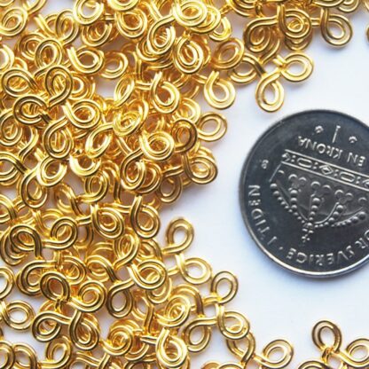 Pärlkåpa blomma, 12 x 12 mm, Guld plated, 1 st - Bild 2