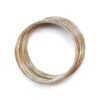 Stål wire armband, 50-60 mm 0.5 mm, Antik silver, 50 varv
