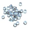 Knapp hål europeisk stil, 5.4 x 8.8 mm, Silver Plated, ca 20 st