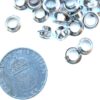Knapp hål europeisk stil, 5.4 x 8.8 mm, Silver Plated, ca 20 st - Bild 2