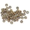 Mellandel mellan blomma, 6.5 x 1.5 mm, Antik guld, 25 st