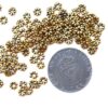 Mellandelar mini blomma, 5 mm, Antik guld, 50 st - Bild 2