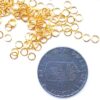 Bindring, 4 mm, Guld plated, ca 100 st - Bild 2