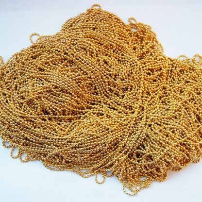 Kulkedja, 2 mm, Guld Plated, 1 m - Bild 2