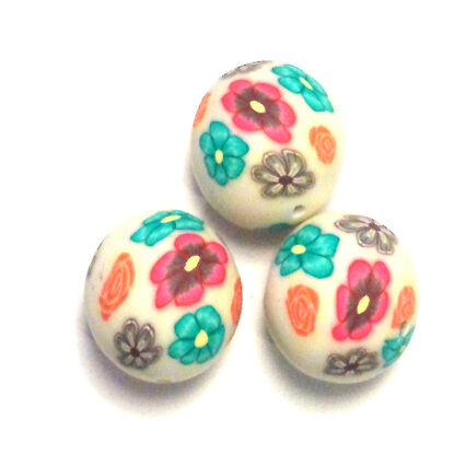 Fimo mönstrad, 20 mm, Blandad, 1 st - Bild 3