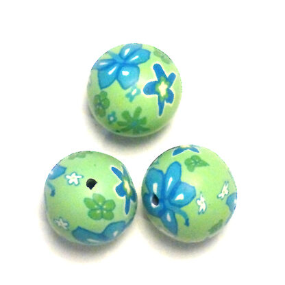 Fimo mönstrad, 20 mm, Blandad, 1 st - Bild 3