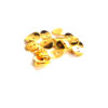 Metallknappar, 2 hål, 14 x 10 mm, Guld plated, 5 st - Bild 3