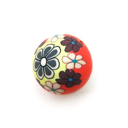 Fimo mönstrad, 20 mm, Blandad, 1 st
