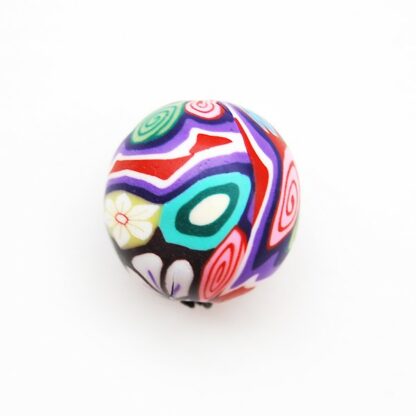 Fimo mönstrad, 20 mm, Blandad, 1 st