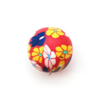 Fimo mönstrad, 20 mm, Blandad, 1 st