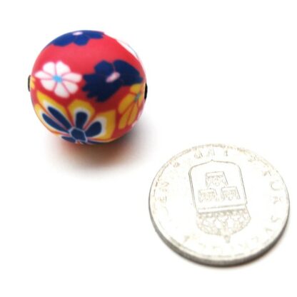Fimo mönstrad, 20 mm, Blandad, 1 st - Bild 2