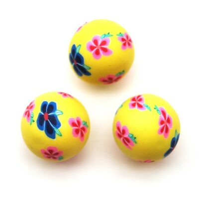 Fimo mönstrad, 20 mm, Blandad, 1 st - Bild 3