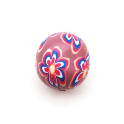 Fimo mönstrad, 20 mm, Blandad, 1 st