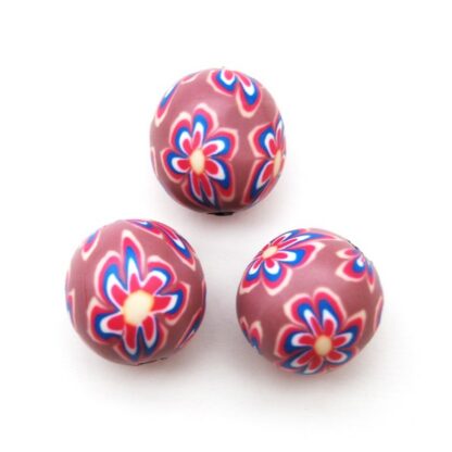Fimo mönstrad, 20 mm, Blandad, 1 st - Bild 3