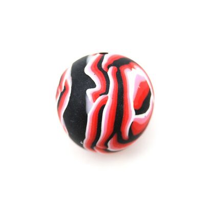Fimo mönstrad, 20 mm, Blandad, 1 st