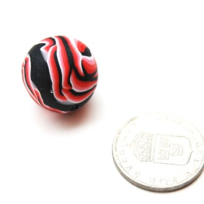 Fimo mönstrad, 20 mm, Blandad, 1 st - Bild 2